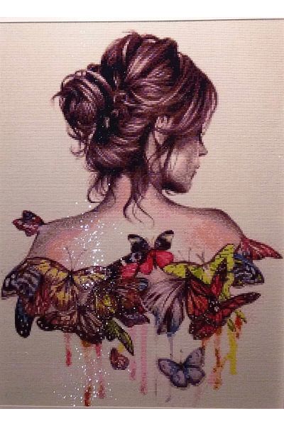 Marcel Kristal Tablo Butterflies on the Back Diamond Mosaic Painting 50x50 Cm