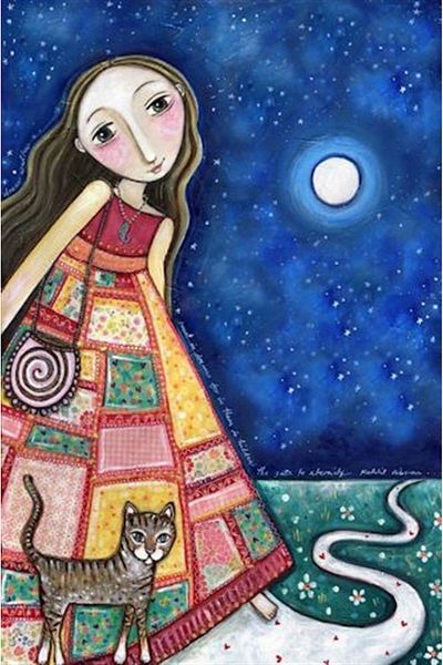 MARCEL SANAT Girl in Patterned Dress Diamond Mosaic Painting 38x58cm