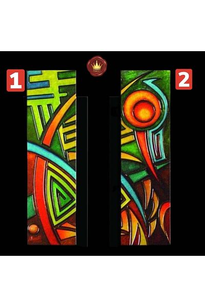Marcel Kristal Tablo Modern Pattern 2 Piece Set Diamond Mosaic Painting