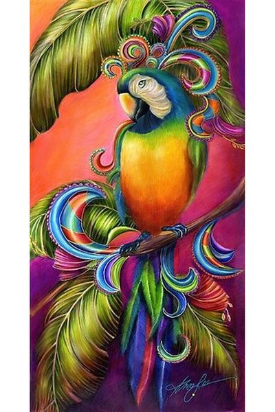 MARCEL SANAT Parrot Diamond Mosaic Painting 36x69cm