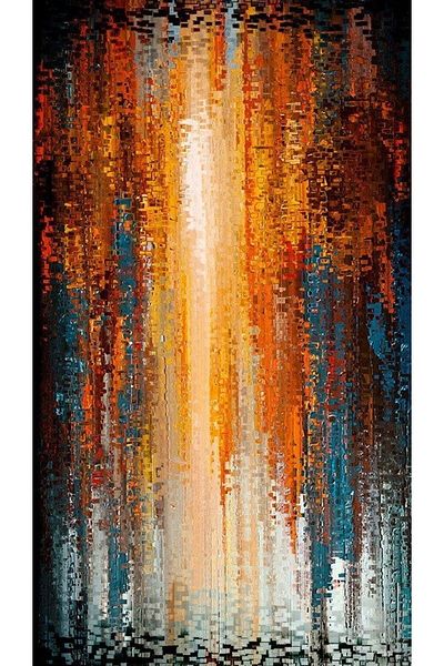 Marcel Kristal Tablo Diamond Patterned Modern Mosaic Painting - 41x69