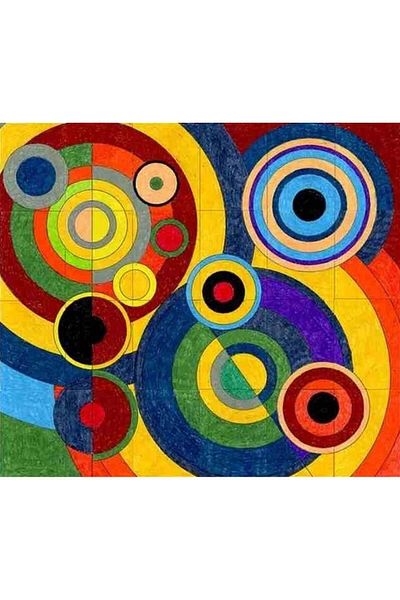 Marcel Kristal Tablo Μωσαϊκό ζωγραφικής Bohemian Colorful Circular Diamond 56x51cm