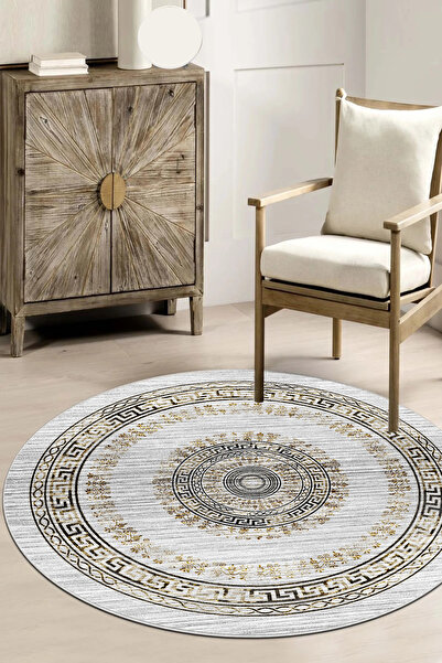 Halise Home Kaymaz Tabanlı Yıkanabilir Baskılı Halı Yolluk