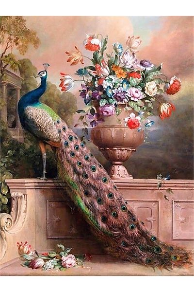 MARCEL SANAT Palace Peacock Diamond Mosaic Painting 40x50 Cm