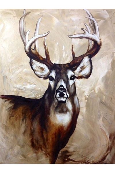 Marcel Kristal Tablo Deer Marcel Art Diamond Mosaic Painting 38x51cm