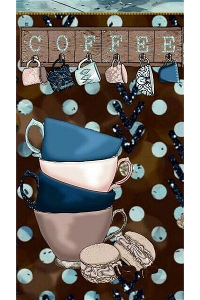 Marcel Kristal Tablo Cups Marcel Art Diamond Mosaic Painting 28x51cm