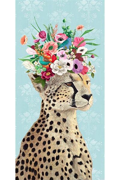 Marcel Kristal Tablo Επιτραπέζιο Μωσαϊκό Διαμάντια Fancy Leopard Marcel Art 28x56cm