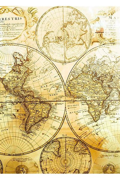 MARCEL SANAT Old World Map Marcel Art Diamond Mosaic Painting 58x81 Cm