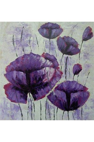 Marcel Kristal Tablo Purple Flower Marcel Art Diamond Mosaic Painting 69x71cm