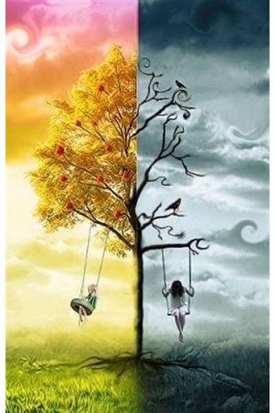 MARCEL SANAT 41X64 Tree in Two Seasons Diamond Mosaic Painting
