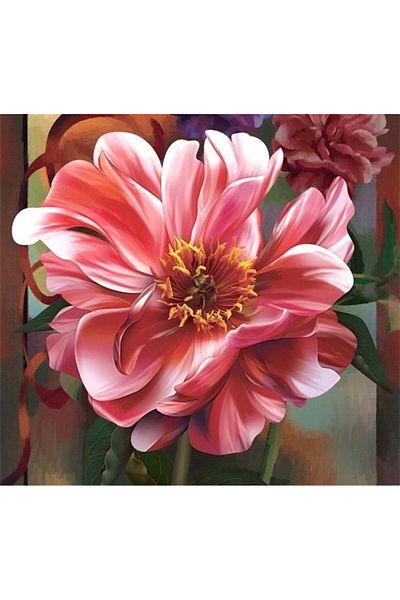 MARCEL SANAT Pink Star Flower Diamond Mosaic Painting 56x51cm