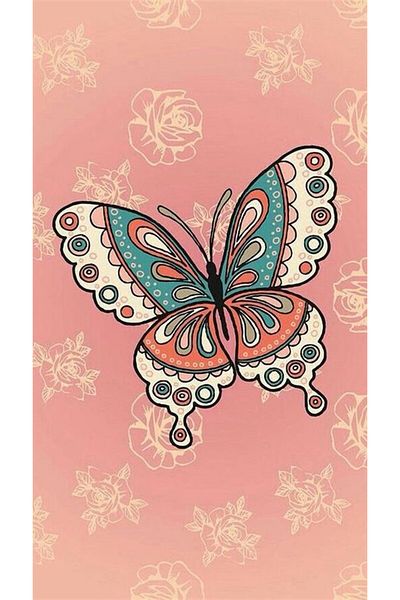 Marcel Kristal Tablo Butterfly Marcel Art Diamond Mosaic Painting 36x64cm