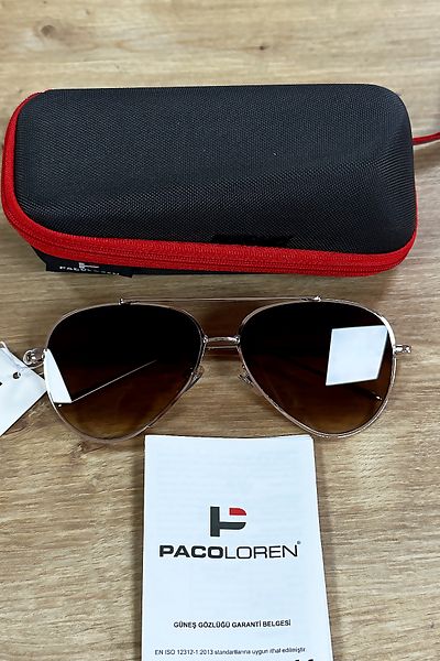 Pacoloren Plgz2004 - 100% UV400 Protected, Brown-Gold Men's Sunglasses