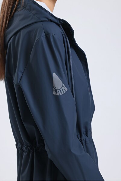 T Rain Stay Dry Navy Blue Women's Raincoat