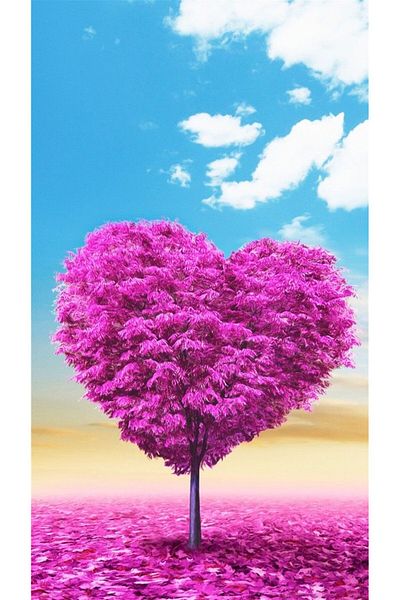 MARCEL SANAT Pink Heart Tree Diamond Mosaic Painting 30x55cm