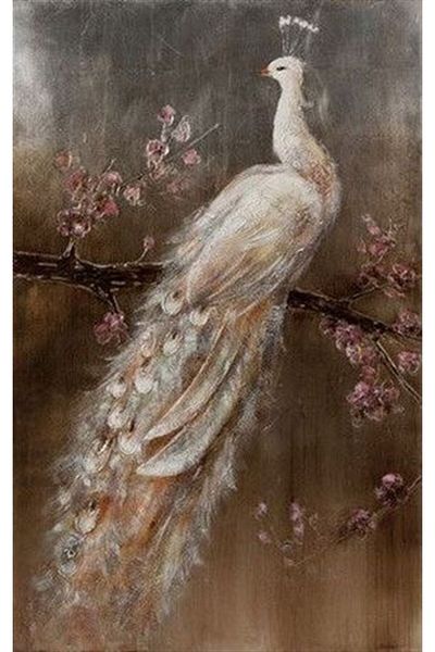 MARCEL SANAT White Peacock Diamond Mosaic Painting 46x71cm