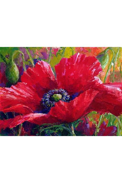 MARCEL SANAT Red Poppy Diamond Mosaic Painting 69x51cm