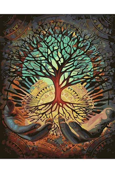 MARCEL SANAT Tree on My Palms Marcel Art Diamond Mosaic Painting 56X71Cm