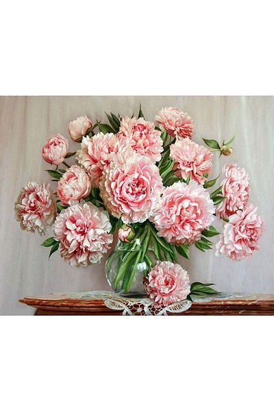 MARCEL SANAT Pink Roses Diamond Mosaic Painting (64X51)