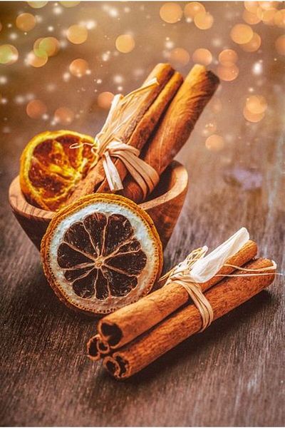 Marcel Kristal Tablo Orange And Cinnamon Sticks Marcel Art Diamond Mosaic Painting 25x38cm