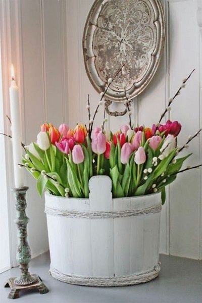 MARCEL SANAT Tulips Candle And Silver Tray Marcel ArtDiamond Mosaic Painting 33x51cm