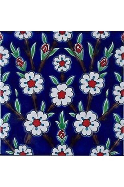 Marcel Kristal Tablo 50x50 Cm Iznik Tile Spring Branch Diamond Mosaic Painting
