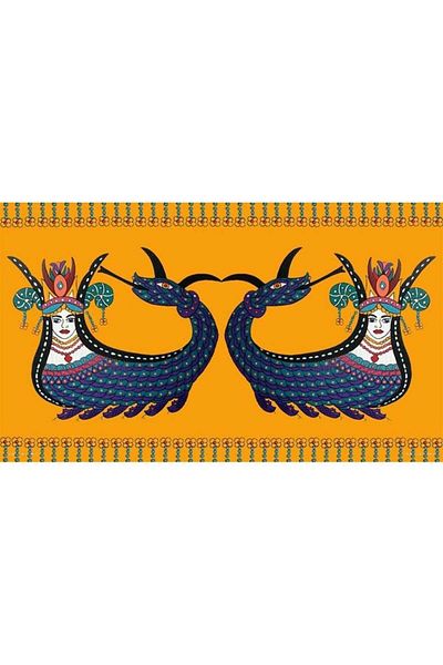 Marcel Kristal Tablo Marcel Twin Shahmeran Art Diamond Mosaic Painting - 97x58cm