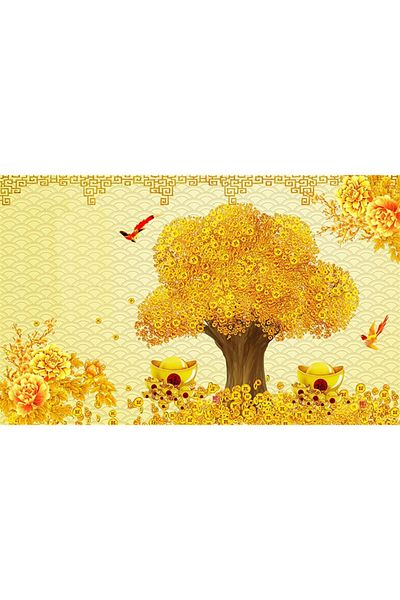 MARCEL SANAT Money Tree-Blessing Tree Marcel Art Diamond Mosaic Painting 86x53 Cm