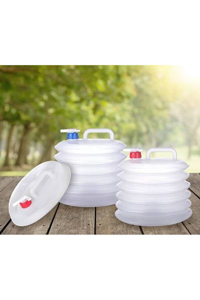Afrodit Fda Accordion Folding Water Can with Tap 10 Lt