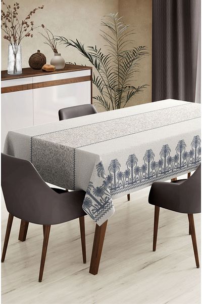 CANİLA Digital Printed and Edge Stitched Tablecloth