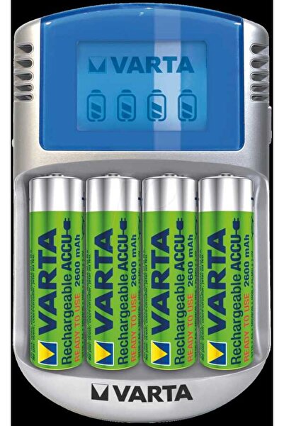 Varta 57070 LCD 4x2600 AA Pilli + 12V + USB Pil Şarj Cihazı