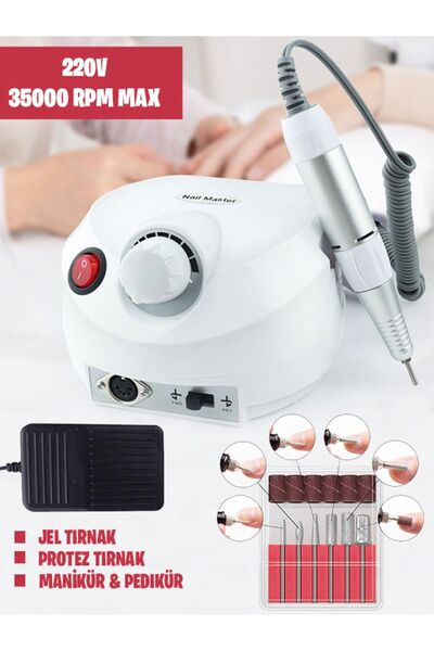 NAIL ARMOR Profesyonel Elektrikli Freze Tırnak Parlatıcı Törpü Manikür Pedikü...