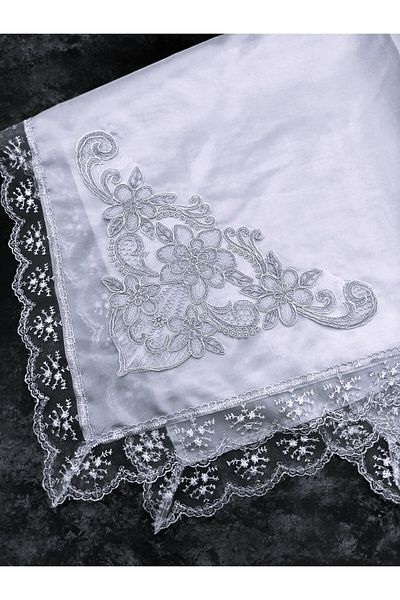 Çt Çeyizci Tekstil Gray Pearl Bridal Bundle - Embroidered Design