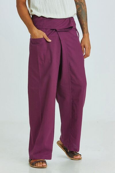 Clandestino Pantaloni violet pentru femei Fisherman autentici