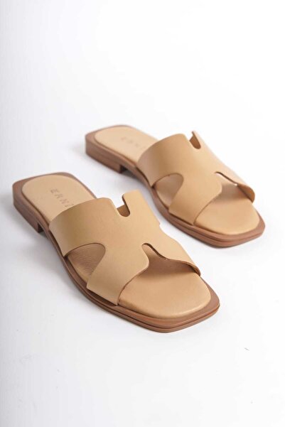 ERNİLA Genuine Leather Women's Slippers - Comfortable and Stylish