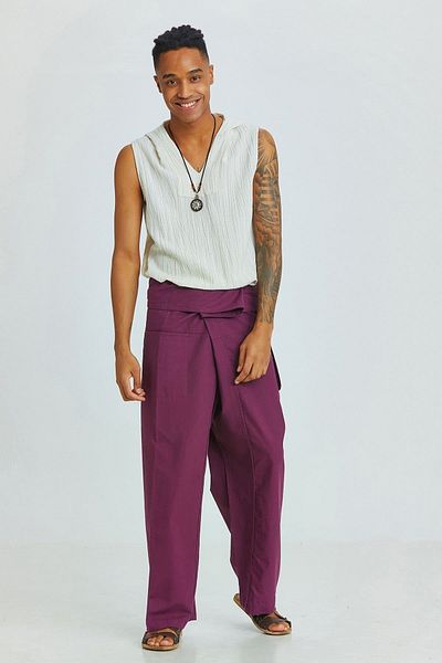 Clandestino Pantaloni violet pentru femei Fisherman autentici