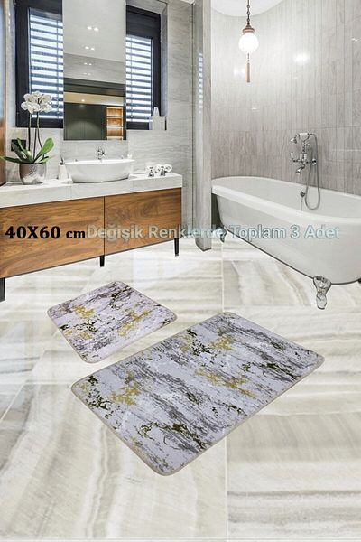 ALgorand Home Special Production Bathroom Rug and Mat 3 Pieces (40X60CM)