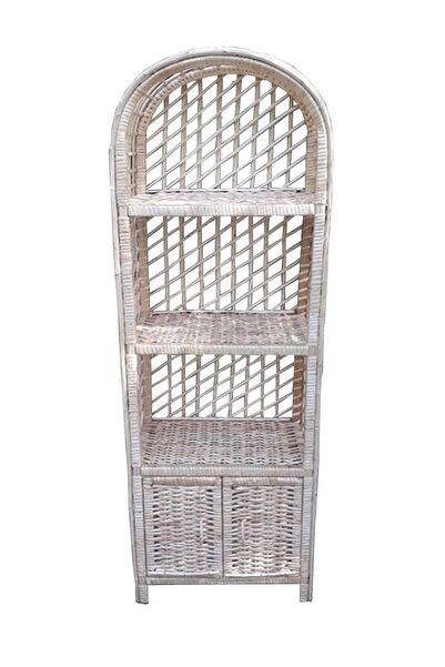 SOFA Dekoratif 4 Katlı Hasır Raf Kitaplık Ayakkabılık Tek Kapaklı