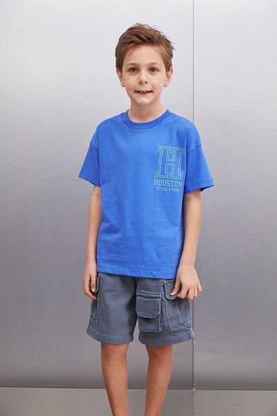 GRIMELANGE Tricou Ulyse pentru bărbați - Saks Blue