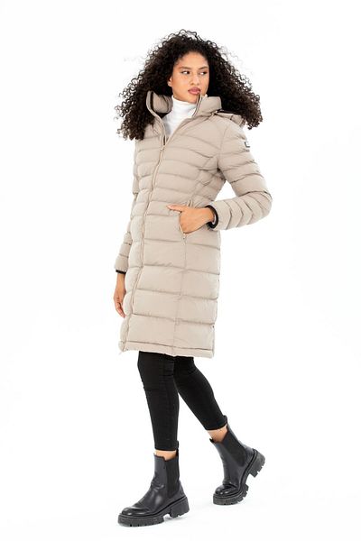 G-FOX Women's Long Removable Hooded Padded Water Repellent Puffer Jacket 8640