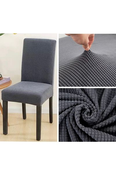 uzhanem Anthracite Chair Cover Washable Lycra Flexible Elastic Chair Cover