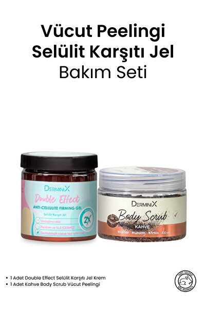 Derminix Kahveli Vücut Peelingi + Selülit Karşıtı Jel Fırsat Paketi