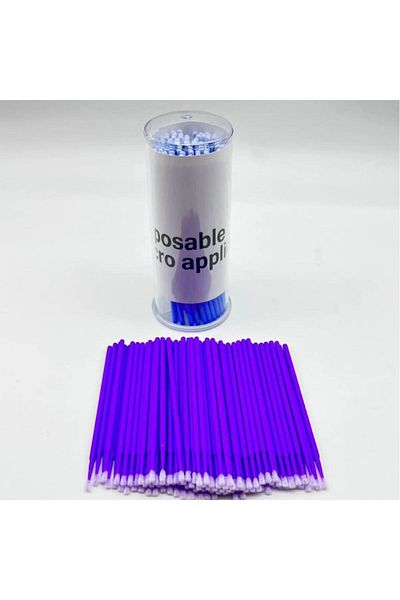 Anil Professional Cosmetics Micro Brush - Disposable 100 Pack| Sensitive and Effective Application - 100 Pieces Blue