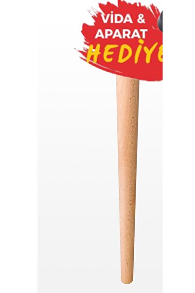 YOKO Sehpa Ayağı - Sandalye - Zigon Ayağı Için 4'lü Konik Ayak Seti 25 Cm Bağlantı Aparatı Ile Birlikte!