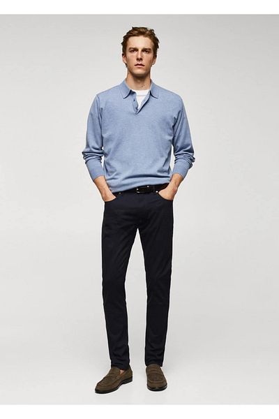 MANGO Man Serj cotton trousers with a slim fit