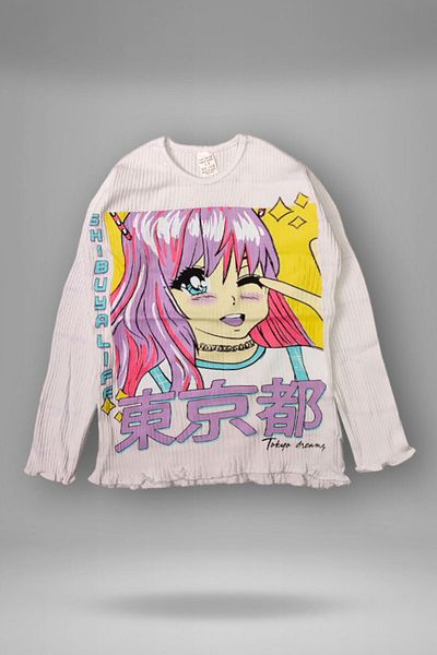 Peki Buy 5 Pay 4 Seasonal Girl Child Lycra Ribbed Shibuya Surface Ruffled Body Bodysuit Blouse T-shirt 15249