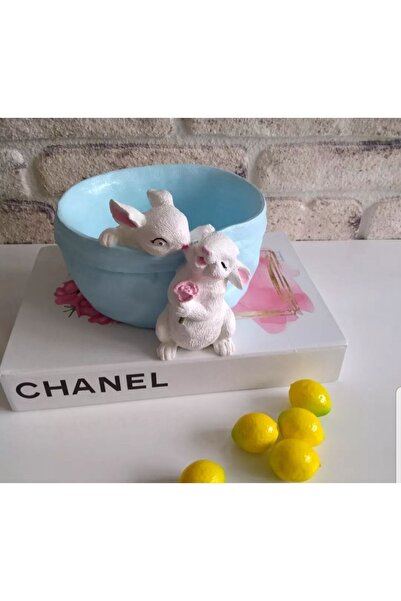 FLORADA Dekoratif Öpüşen Tavşan Saksı