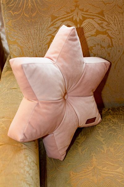 Rayda Home وسادة نجمة مخملية بلون مسحوق - ستار 42*42 سم