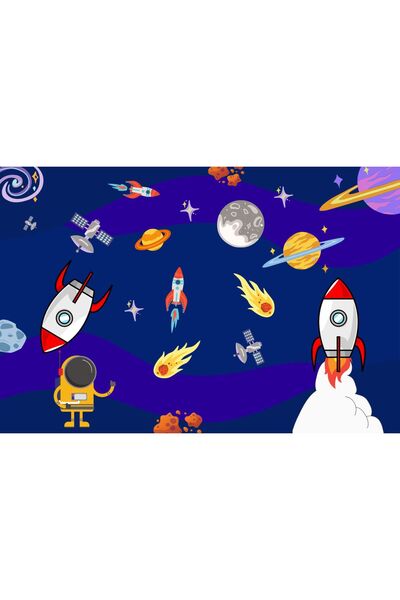 ceodesign Uzay Puzzle 10 Parça Ahşap 2+ Yaş Bebek Eğitici Oyun