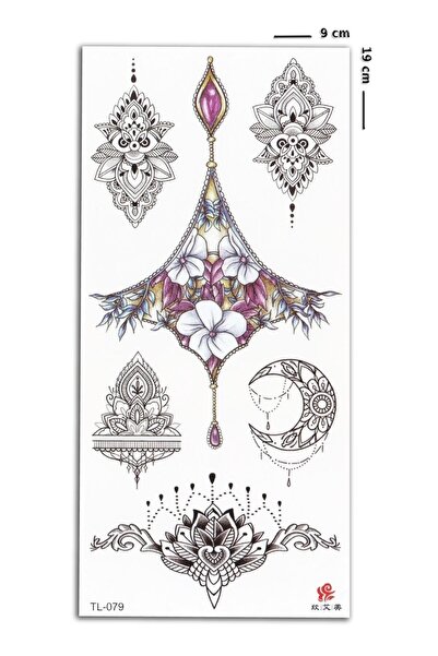 BP Tattoo Avangart Karışık Geçici Kadın Dövmesi